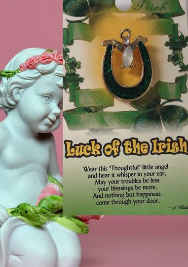 Luck Of The Irish Angel Brooch